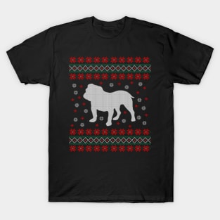 English Bulldog Ugly Christmas Sweater Gift T-Shirt